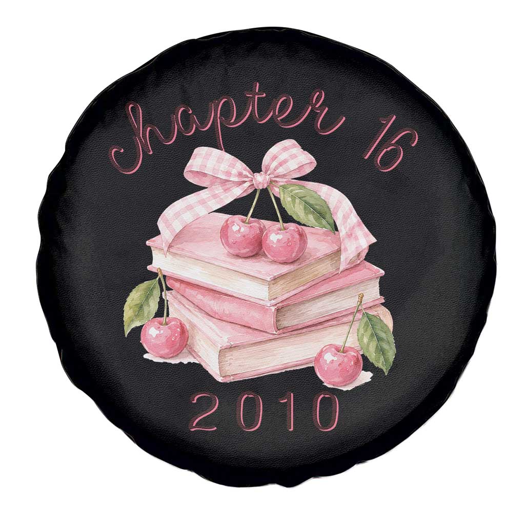 Sweet Chapter 16 Birthday Spare Tire Cover Cherry Books 16th Birthday Gifts For Her Book Lover