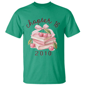 Sweet Chapter 16 Birthday T Shirt Cherry Books 16th Birthday Gifts For Her Book Lover