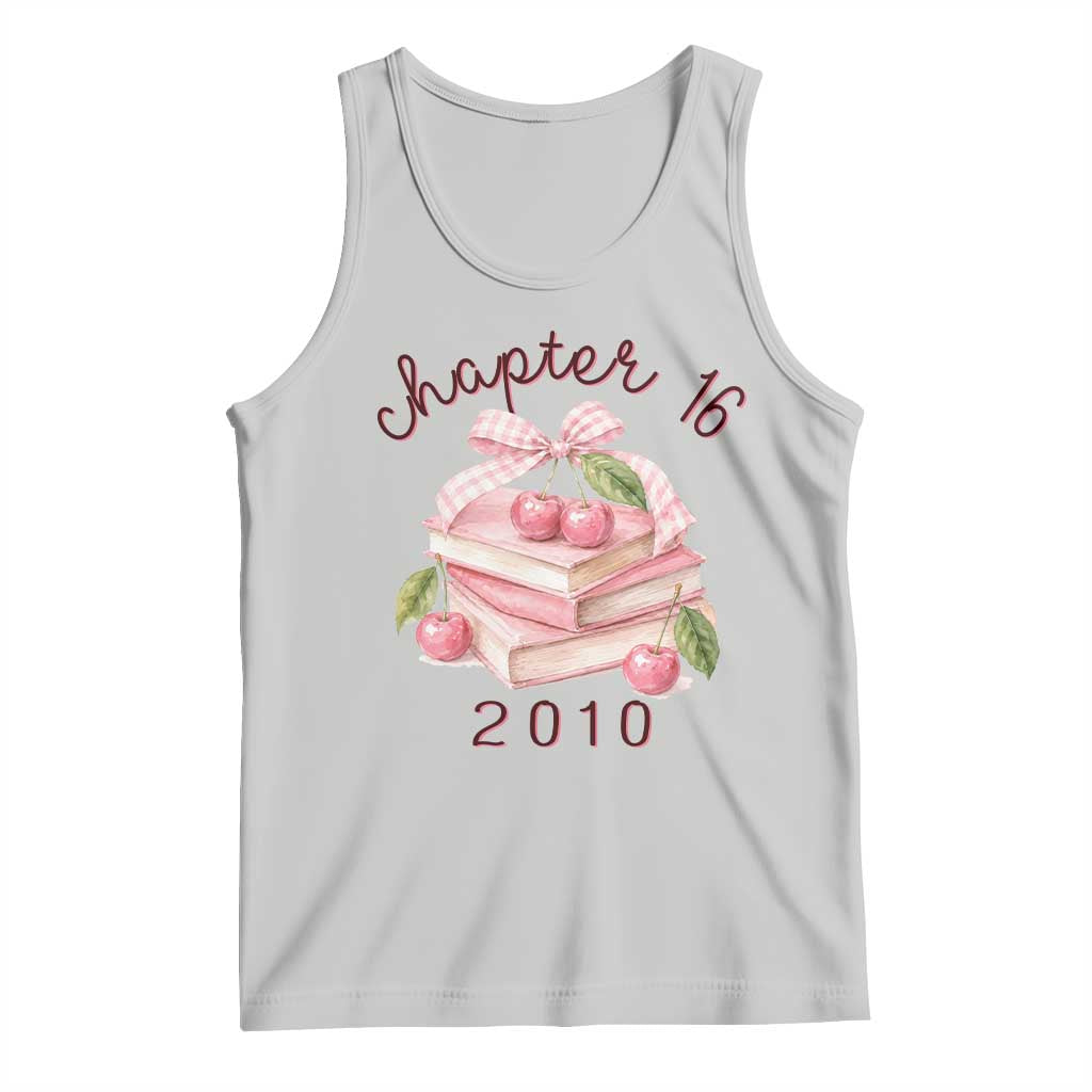 Sweet Chapter 16 Birthday Tank Top Cherry Books 16th Birthday Gifts For Her Book Lover