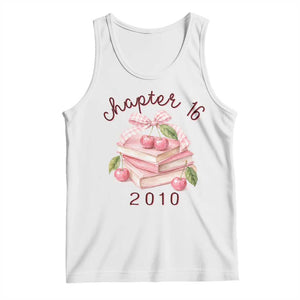 Sweet Chapter 16 Birthday Tank Top Cherry Books 16th Birthday Gifts For Her Book Lover