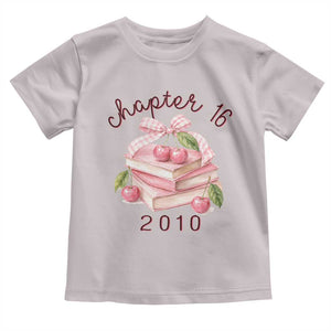Sweet Chapter 16 Birthday Toddler T Shirt Cherry Books 16th Birthday Gifts For Her Book Lover