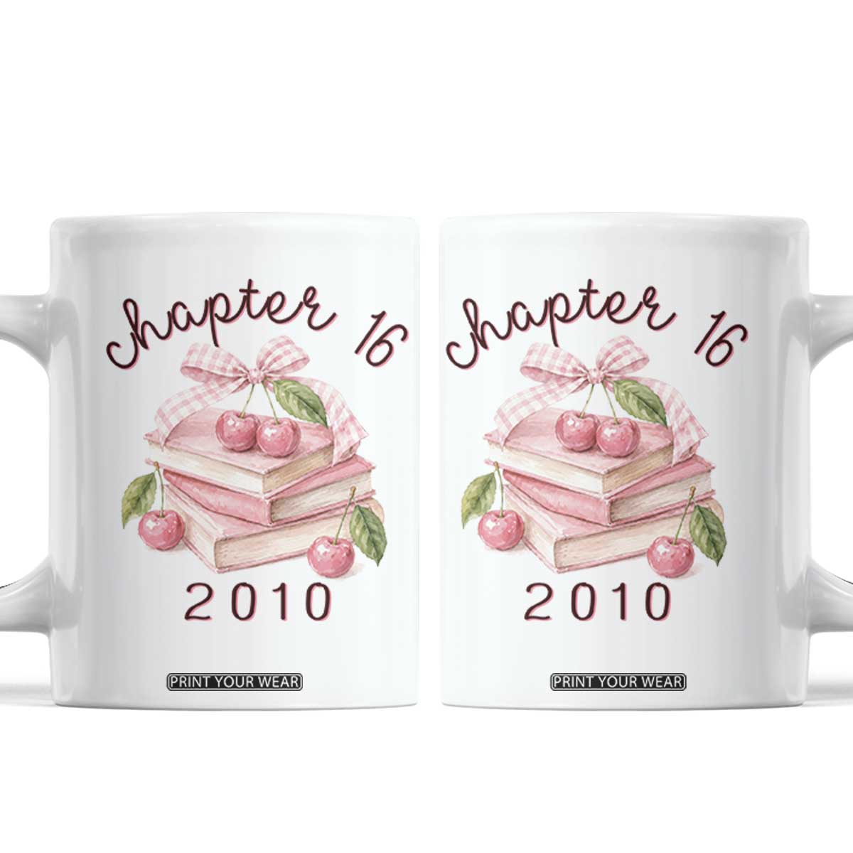 Sweet Chapter 16 Birthday Coffee Mug Cherry Books 16th Birthday Gifts For Her Book Lover