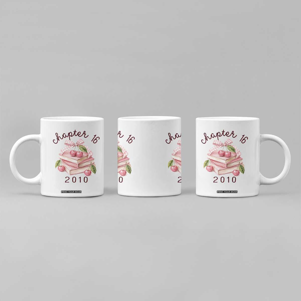 Sweet Chapter 16 Birthday Coffee Mug Cherry Books 16th Birthday Gifts For Her Book Lover