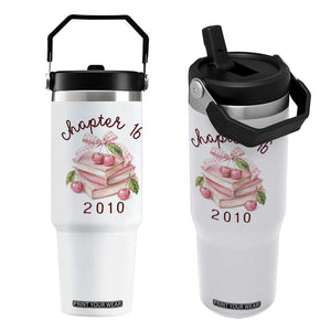Sweet Chapter 16 Birthday Flip Straw Tumbler Cherry Books 16th Birthday Gifts For Her Book Lover