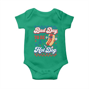 Bad Day To Be A Hot Dog Baby Onesie Hotdog Lover Wiener 4th Of July TS10 Irish Green Print Your Wear