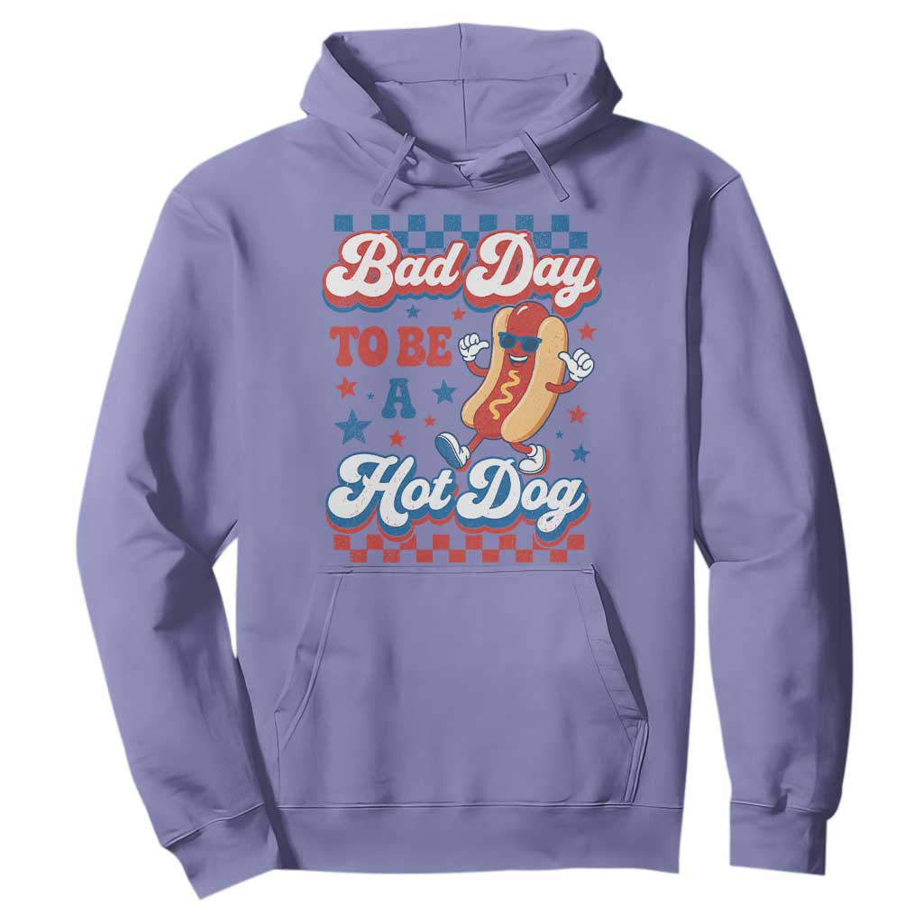 Bad Day To Be A Hot Dog Hoodie Hotdog Lover Wiener 4th Of July TS10 Violet Print Your Wear