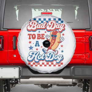 Bad Day To Be A Hot Dog Spare Tire Cover Hotdog Lover Wiener 4th Of July TS10 White Print Your Wear