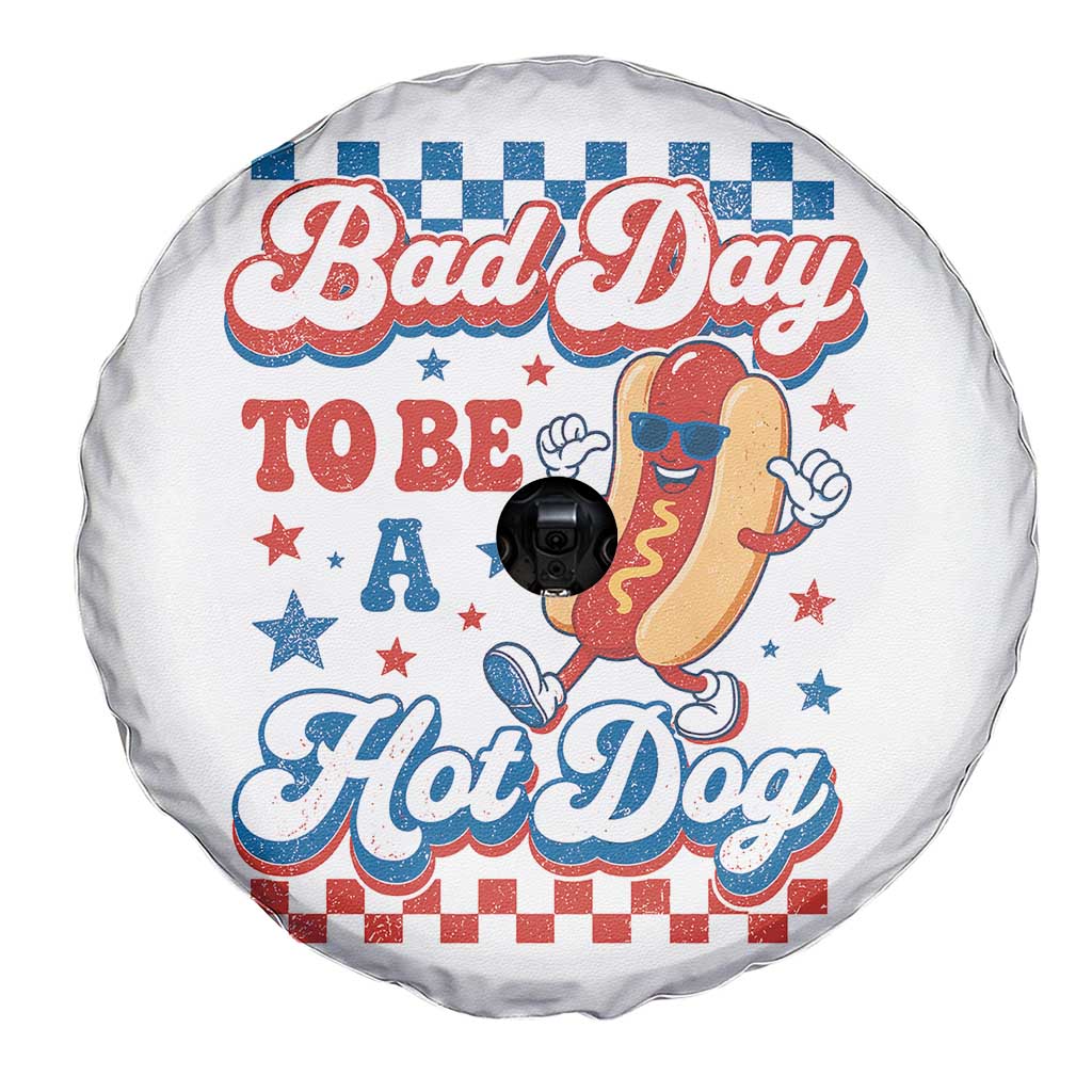 Bad Day To Be A Hot Dog Spare Tire Cover Hotdog Lover Wiener 4th Of July TS10 Print Your Wear