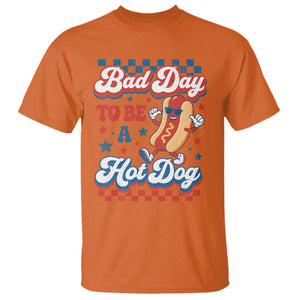 Bad Day To Be A Hot Dog T Shirt Hotdog Lover Wiener 4th Of July TS10 Orange Print Your Wear