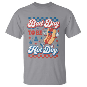 Bad Day To Be A Hot Dog T Shirt Hotdog Lover Wiener 4th Of July TS10 Sport Gray Print Your Wear