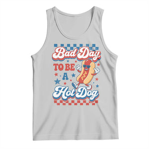 Bad Day To Be A Hot Dog Tank Top Hotdog Lover Wiener 4th Of July TS10 Ash Print Your Wear