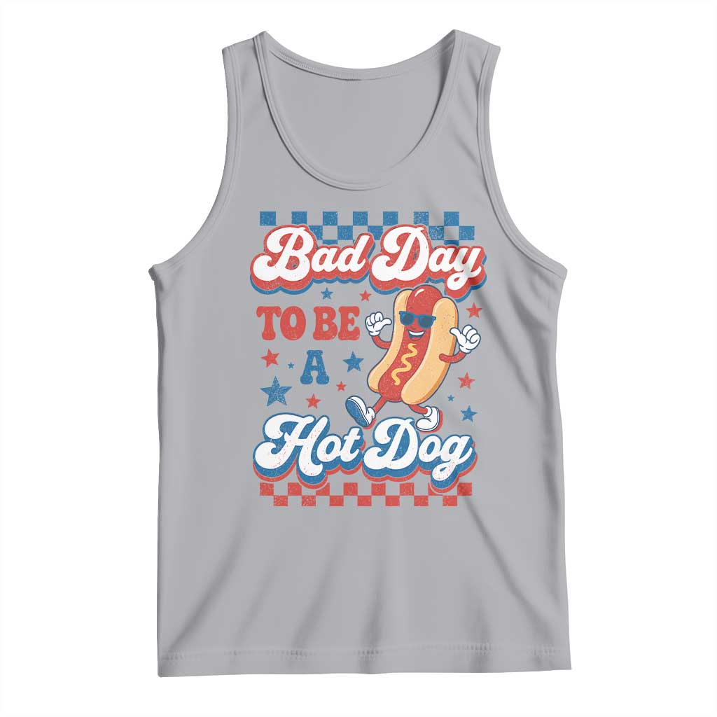 Bad Day To Be A Hot Dog Tank Top Hotdog Lover Wiener 4th Of July TS10 Athletic Heather Print Your Wear