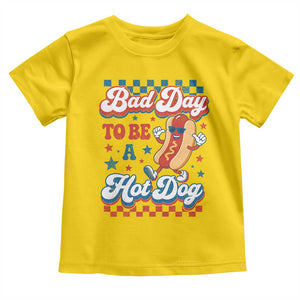 Bad Day To Be A Hot Dog Toddler T Shirt Hotdog Lover Wiener 4th Of July TS10 Daisy Print Your Wear