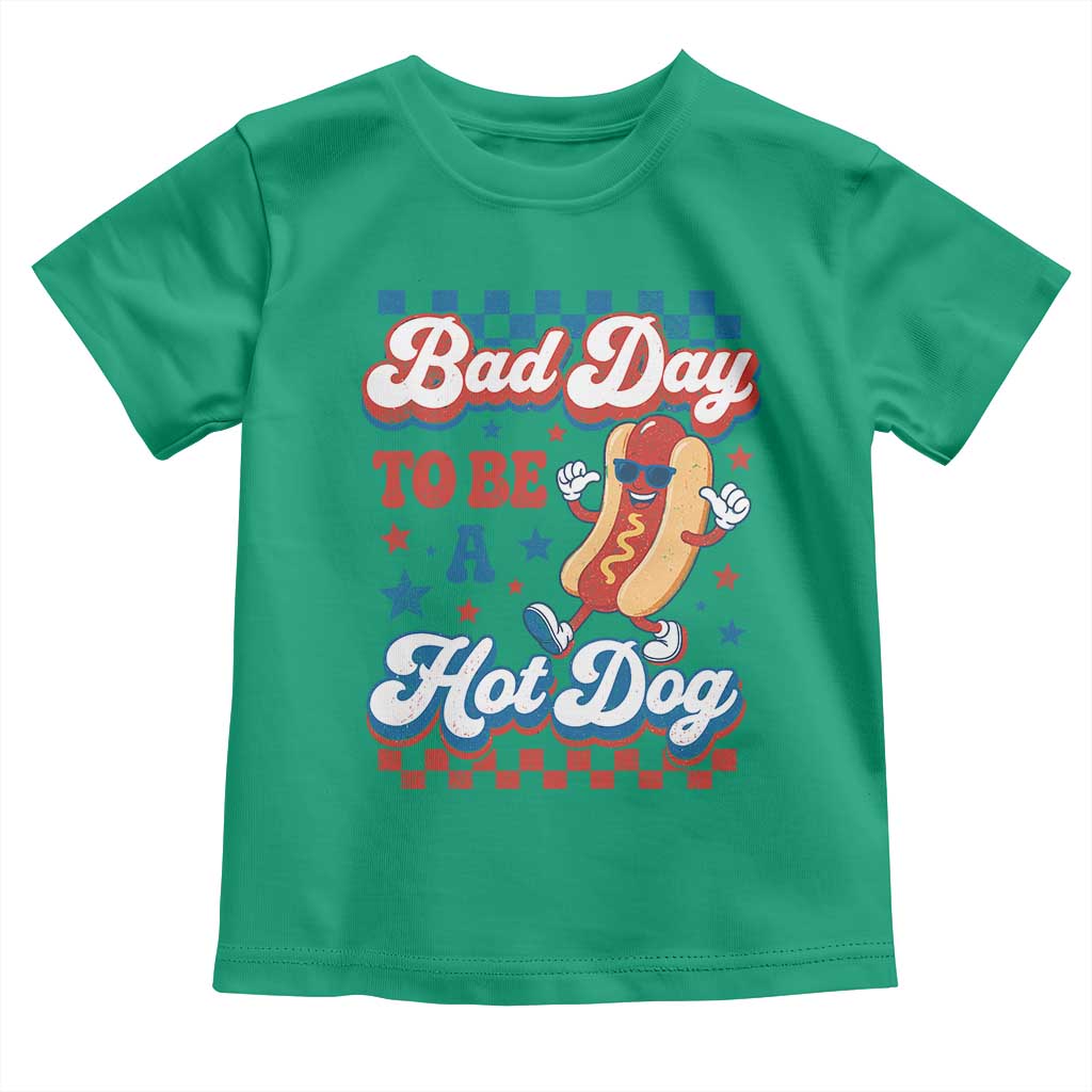 Bad Day To Be A Hot Dog Toddler T Shirt Hotdog Lover Wiener 4th Of July TS10 Irish Green Print Your Wear
