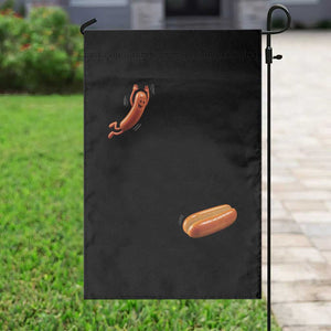 Funny Hot Dog Garden Flag Hotdog Jumping Into Bun Sausage BBQ Grilling High Dive TS10 Print Your Wear