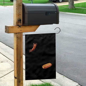 Funny Hot Dog Garden Flag Hotdog Jumping Into Bun Sausage BBQ Grilling High Dive TS10 Print Your Wear