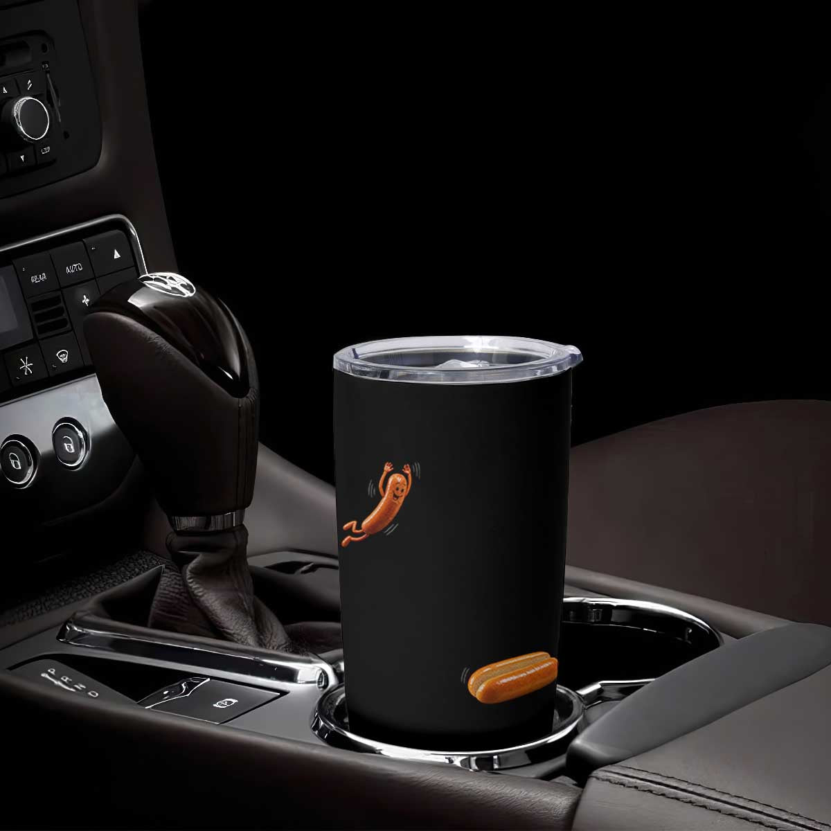 Funny Hot Dog Tumbler Cup Hotdog Jumping Into Bun Sausage BBQ Grilling High Dive TS10 Print Your Wear