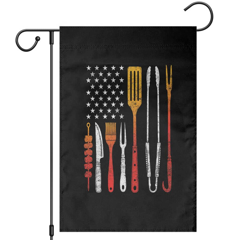 Bbq Smoker Garden Flag Barbecue Chef Smoking Tools Grilling Pit Master USA Flag TS10 Black Print Your Wear