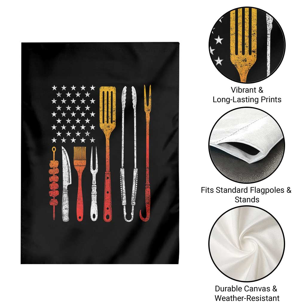 Bbq Smoker Garden Flag Barbecue Chef Smoking Tools Grilling Pit Master USA Flag TS10 Print Your Wear