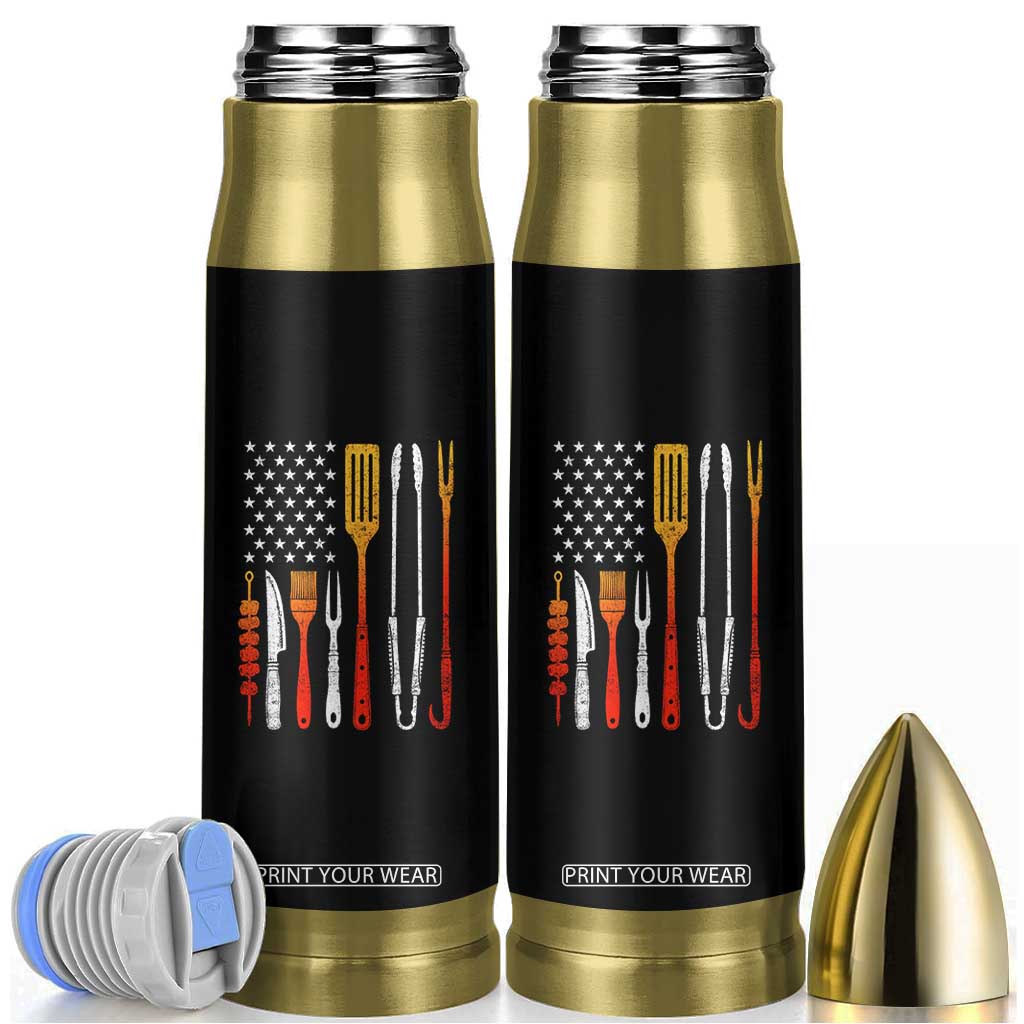 Bbq Smoker Bullet Tumbler Barbecue Chef Smoking Tools Grilling Pit Master USA Flag TS10 Black Print Your Wear