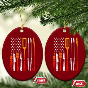 Bbq Smoker Ceramic Ornament Barbecue Chef Smoking Tools Grilling Pit Master USA Flag TS10 Print Your Wear