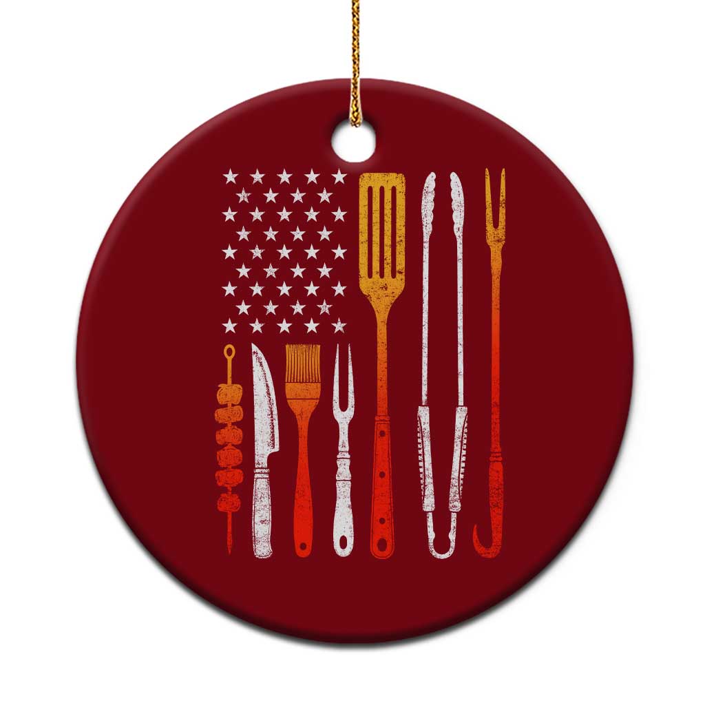 Bbq Smoker Ceramic Ornament Barbecue Chef Smoking Tools Grilling Pit Master USA Flag TS10 1pc Red Print Your Wear
