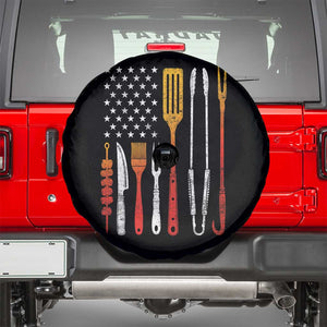 Bbq Smoker Spare Tire Cover Barbecue Chef Smoking Tools Grilling Pit Master USA Flag TS10 Black Print Your Wear