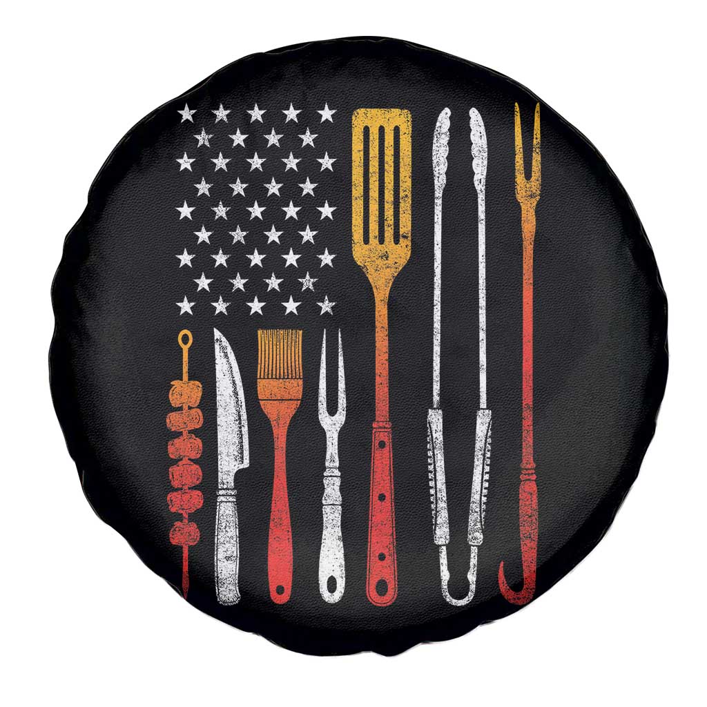 Bbq Smoker Spare Tire Cover Barbecue Chef Smoking Tools Grilling Pit Master USA Flag TS10 Print Your Wear