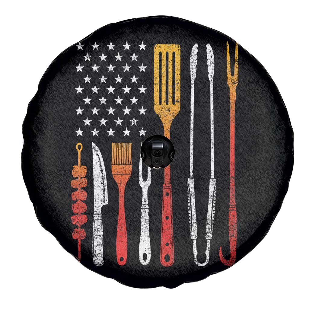 Bbq Smoker Spare Tire Cover Barbecue Chef Smoking Tools Grilling Pit Master USA Flag TS10 Print Your Wear