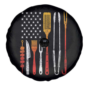 Bbq Smoker Spare Tire Cover Barbecue Chef Smoking Tools Grilling Pit Master USA Flag TS10 Print Your Wear