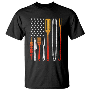 Bbq Smoker T Shirt Barbecue Chef Smoking Tools Grilling Pit Master USA Flag TS10 Black Print Your Wear