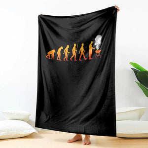 Funny BBQ Throw Blanket Evolution Of Grill Master Grilling Gifts Meat Smoking TS10 Print Your Wear