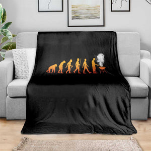 Funny BBQ Throw Blanket Evolution Of Grill Master Grilling Gifts Meat Smoking TS10 Print Your Wear