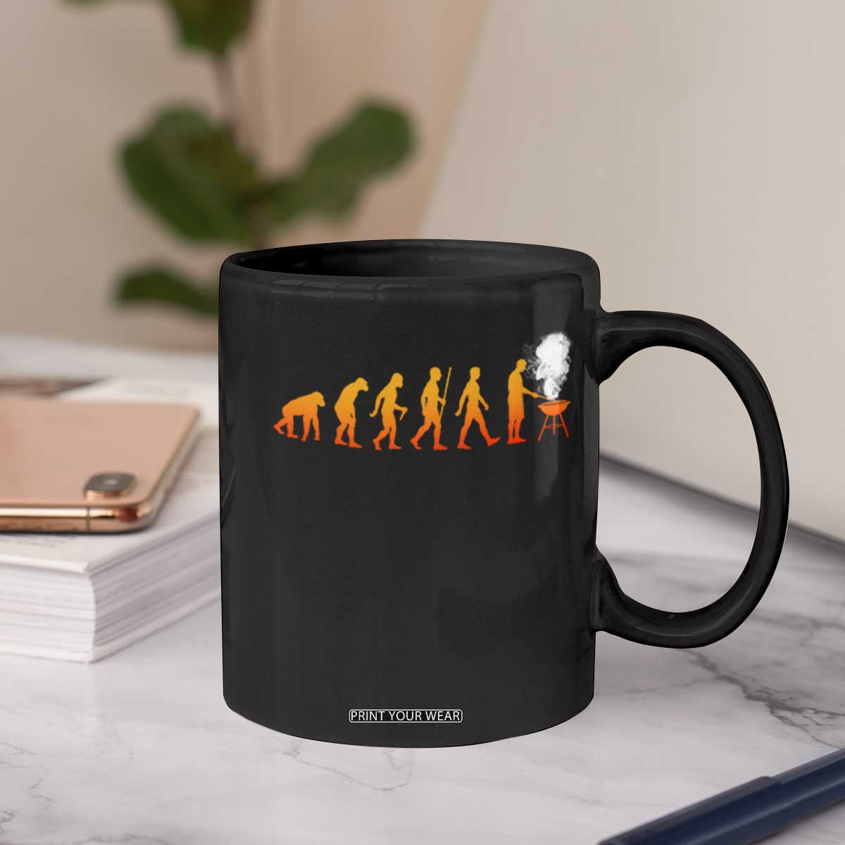 Funny BBQ Coffee Mug Evolution Of Grill Master Grilling Gifts Meat Smoking TS10 Print Your Wear