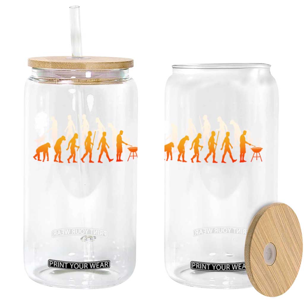 Funny BBQ Glass Can Evolution Of Grill Master Grilling Gifts Meat Smoking TS10 Print Your Wear
