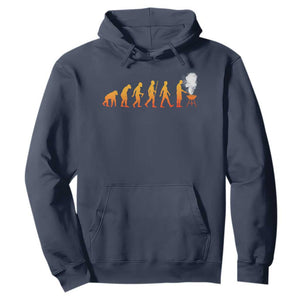 Funny BBQ Hoodie Evolution Of Grill Master Grilling Gifts Meat Smoking TS10 Navy Print Your Wear