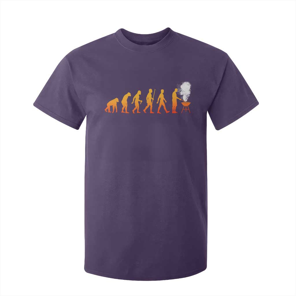 Funny BBQ T Shirt For Kid Evolution Of Grill Master Grilling Gifts Meat Smoking TS10 Purple Print Your Wear