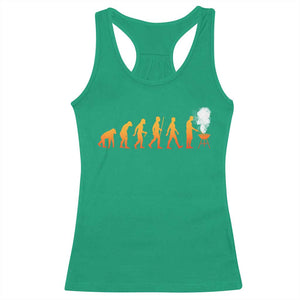 Funny BBQ Racerback Tank Top Evolution Of Grill Master Grilling Gifts Meat Smoking TS10 Irish Green Print Your Wear