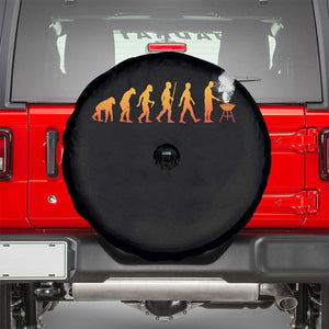Funny BBQ Spare Tire Cover Evolution Of Grill Master Grilling Gifts Meat Smoking TS10 Black Print Your Wear