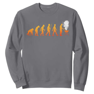 Funny BBQ Sweatshirt Evolution Of Grill Master Grilling Gifts Meat Smoking TS10 Charcoal Print Your Wear