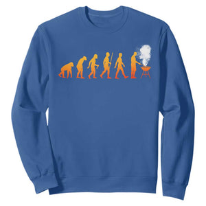 Funny BBQ Sweatshirt Evolution Of Grill Master Grilling Gifts Meat Smoking TS10 Royal Blue Print Your Wear