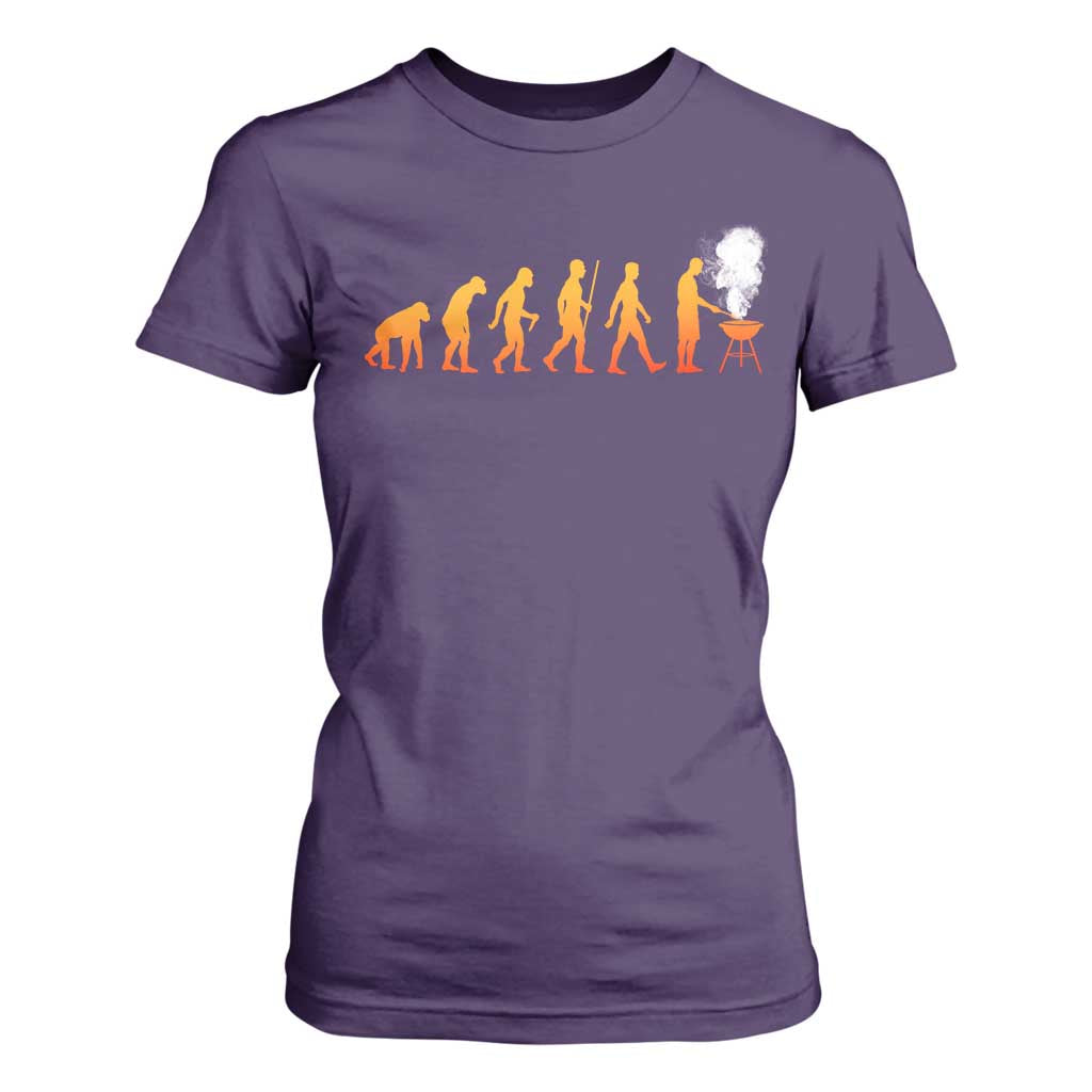 Funny BBQ T Shirt For Women Evolution Of Grill Master Grilling Gifts Meat Smoking TS10 Purple Print Your Wear