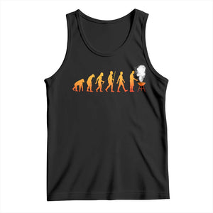 Funny BBQ Tank Top Evolution Of Grill Master Grilling Gifts Meat Smoking TS10 Black Print Your Wear
