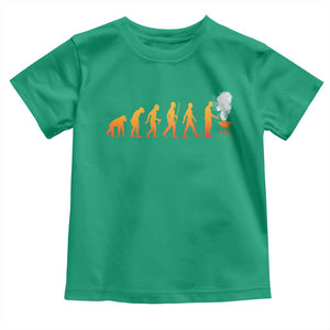 Funny BBQ Toddler T Shirt Evolution Of Grill Master Grilling Gifts Meat Smoking TS10 Irish Green Print Your Wear