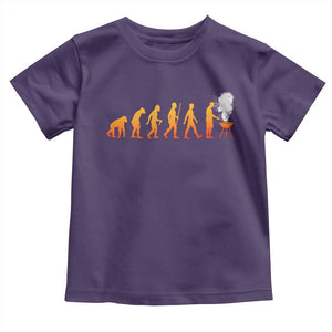 Funny BBQ Toddler T Shirt Evolution Of Grill Master Grilling Gifts Meat Smoking TS10 Purple Print Your Wear