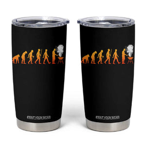 Funny BBQ Tumbler Cup Evolution Of Grill Master Grilling Gifts Meat Smoking TS10 Black Print Your Wear