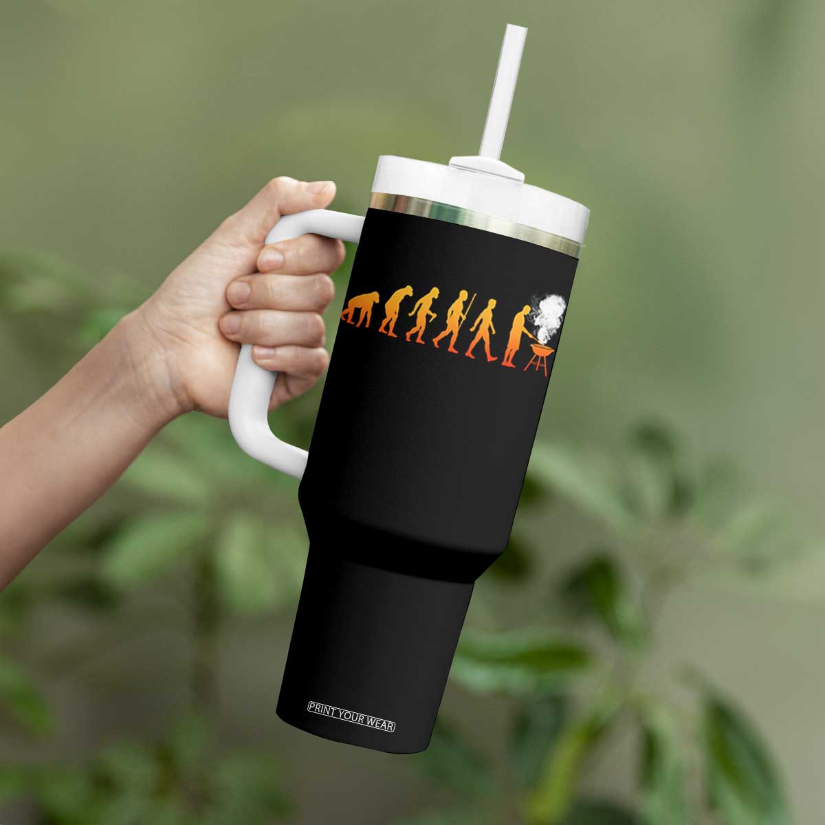 Funny BBQ Tumbler With Handle Evolution Of Grill Master Grilling Gifts Meat Smoking TS10 Print Your Wear