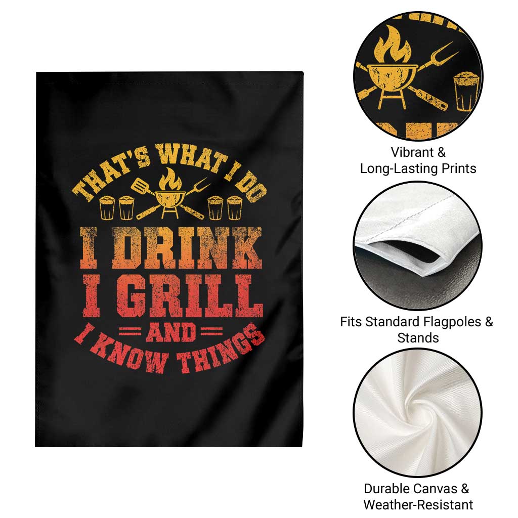 I Drink I Grill Garden Flag Funny Bbq Grilling Barbecue Beer Lovers TS10 Print Your Wear