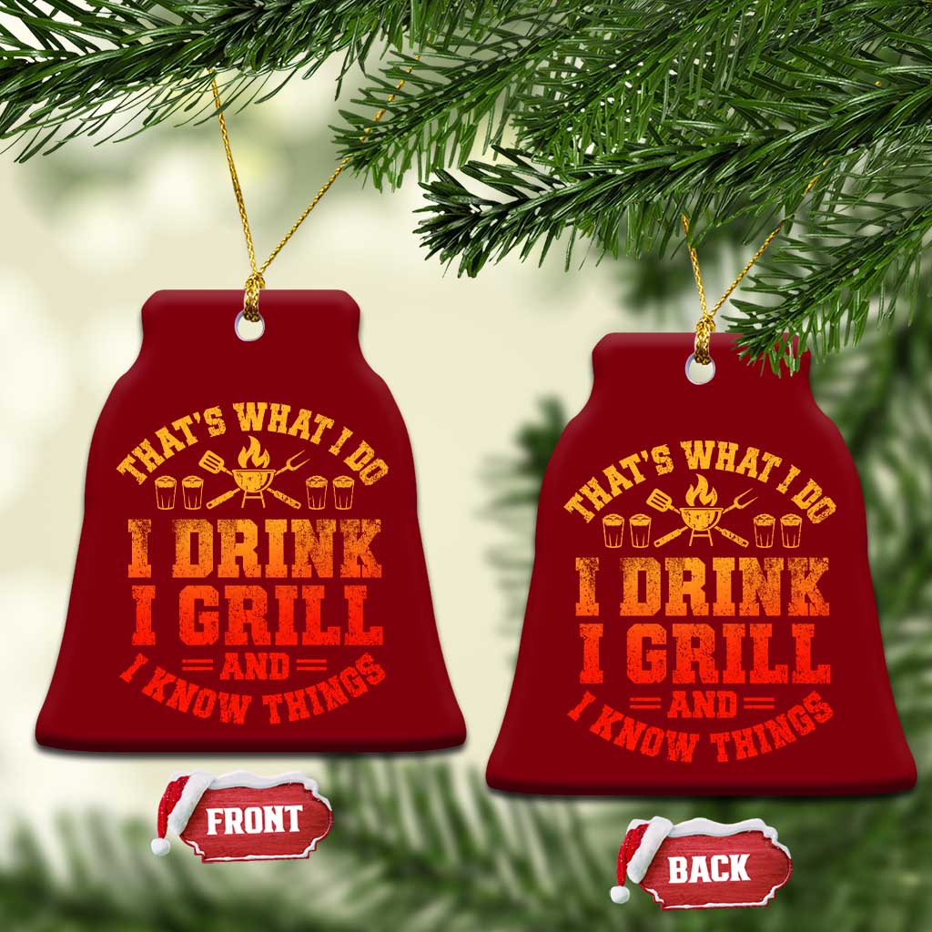 I Drink I Grill Ceramic Ornament Funny Bbq Grilling Barbecue Beer Lovers TS10 Print Your Wear