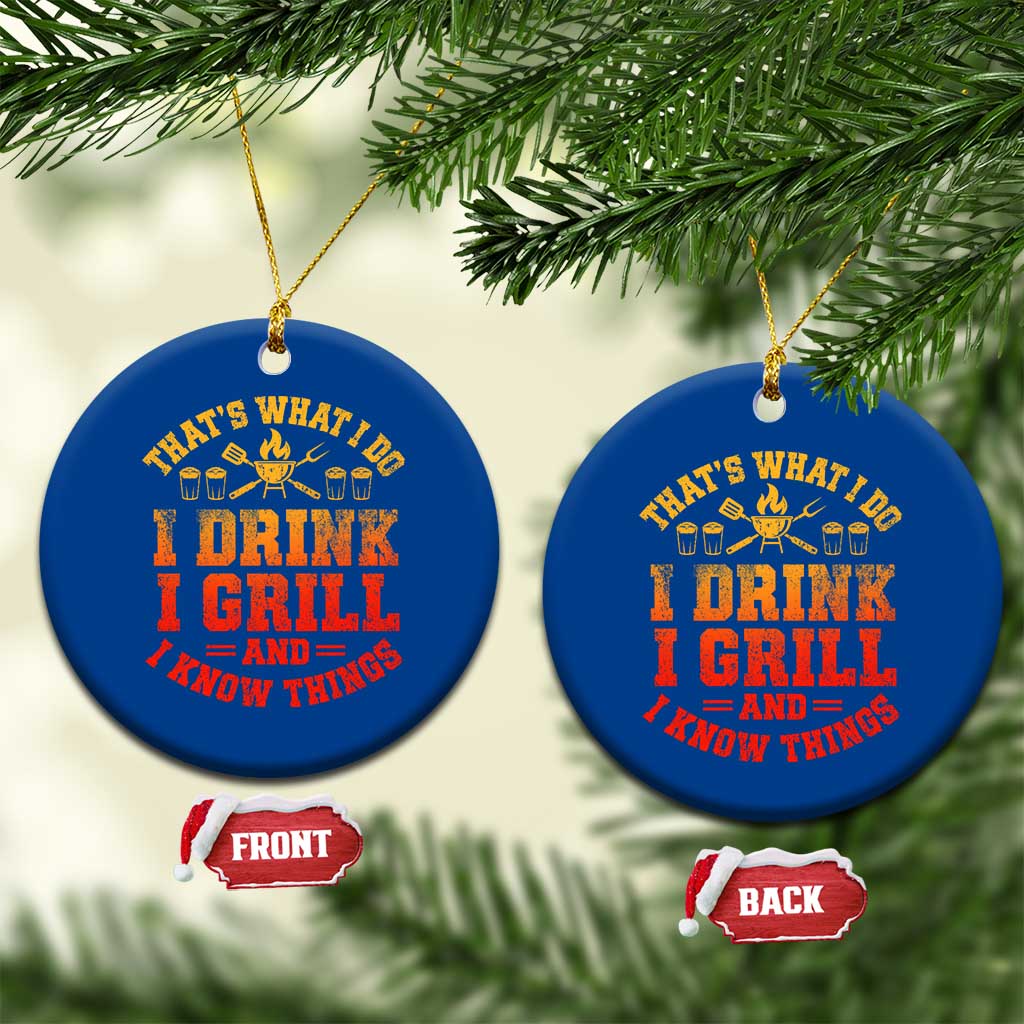 I Drink I Grill Ceramic Ornament Funny Bbq Grilling Barbecue Beer Lovers TS10 1pc Blue Print Your Wear